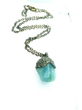 Fluorite crystal necklace handmade